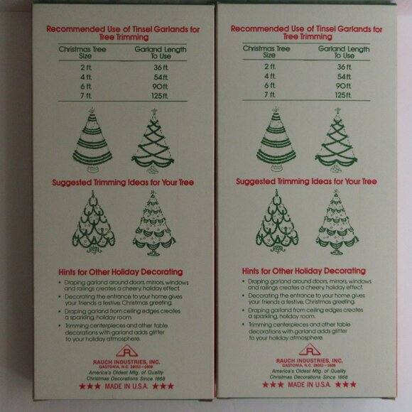 Christmas Tinsel Garland 2 Boxes Golden Sleigh Rauch Made in USA 15 ft, 2" wide - Picture 2 of 10